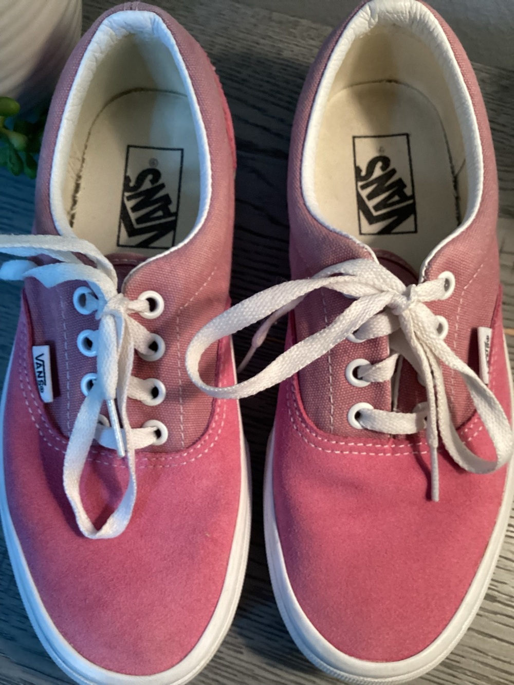 Vans Suede & Canvas Low-Top Lace-Up Sneakers in Rose Pink